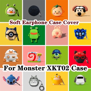 【คุณภาพสูง】เคสหูฟัง แบบนิ่ม ลายการ์ตูนมอนสเตอร์ สําหรับ Monster XKT02 XKT02