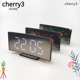 Cherry3 นาฬิกาปลุกดิจิทัล มีไฟแบ็คไลท์ LED บอกอุณหภูมิ ปฏิทิน