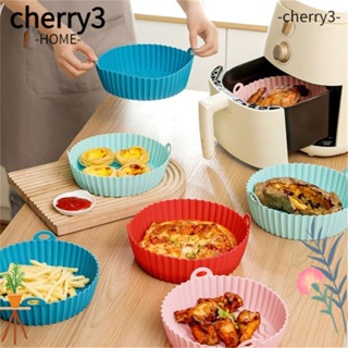 Cherry3 หม้อทอดไร้น้ํามัน ซิลิโคน ใช้ซ้ําได้ ไม่เหนียวติด สําหรับทําอาหาร พิซซ่า ย่าง ถาดนึ่ง