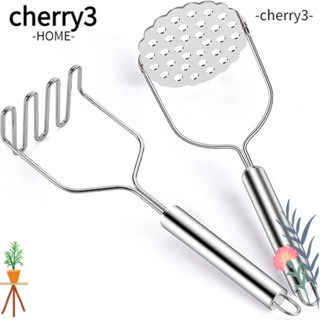 Cherry3 เครื่องบดอาหาร สเตนเลส รูปดอกไม้ สีเงิน 2 ชิ้น