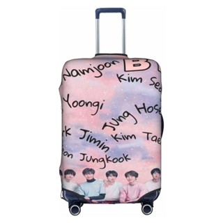 【พร้อมส่ง】ผ้าคลุมกระเป๋าเดินทาง ลายการ์ตูนตลก BTS ซักล้างได้ สําหรับกระเป๋าเดินทาง ขนาด 18-32 นิ้ว