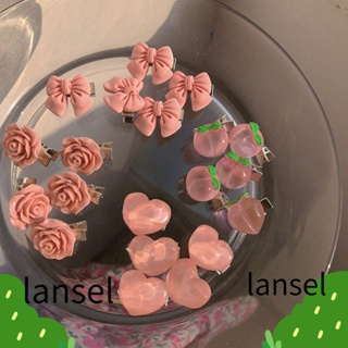 Lansel กิ๊บติดผม รูปดอกกุหลาบ สีชมพู ขนาดเล็ก 5 ชิ้น 5 ชิ้น