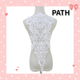 PATH แผ่นแพทช์ ปักลายลูกไม้ สําหรับตกแต่งเสื้อผ้า