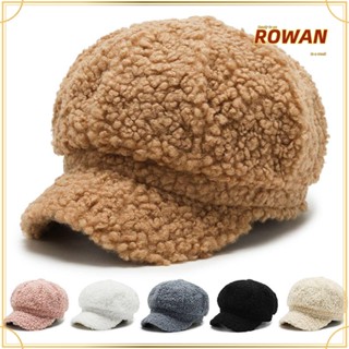 Rowans หมวกแกะ ผ้าแคชเมียร์ ขนสัตว์นิ่ม ทรงแปดเหลี่ยม แฮนด์เมด สําหรับผู้หญิง