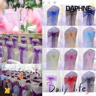 Daphne ผ้าคาดเก้าอี้ ประดับโบว์ สําหรับตกแต่งเก้าอี้งานแต่งงาน 1 ชิ้น