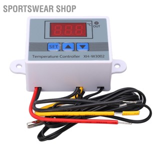 Sportswear Shop  สวิตช์ควบคุมอุณหภูมิแบบดิจิตอล Thermostat Heating Cooling พร้อม Waterproof Probe 10A