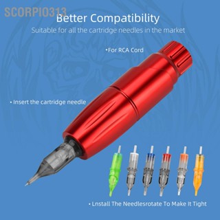  Scorpio313 ชุดเครื่องสัก สีแดง มอเตอร์ ปากกา LED เอาต์พุต 2 ช่อง แหล่งจ่ายไฟสักที่สมบูรณ์แบบ สำหรับผู้เริ่มต้น