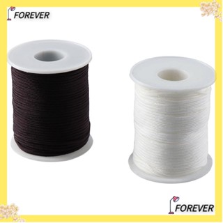 FOREVER สายไนล่อนถัก 87 หลา สีน้ําตาล 0.7 นิ้ว สีขาว สําหรับงานฝีมือ 2 ม้วน