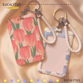 Eutus กระเป๋าใส่บัตรเครดิต แบบพลาสติก ลายการ์ตูนรถบัส สําหรับเด็ก