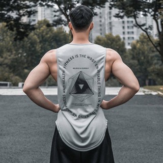 Fitness Vest Mens Sports Loose Quick-Drying Breathable Muscle Bodybuilding Sleeveless T-shirt Training Waistcoat Fitness Clothes CCEn