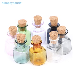 Hihappyhour ขวดโหลแก้ว ขนาดเล็ก 1:12 สําหรับตกแต่งบ้านตุ๊กตา 2 ชิ้น