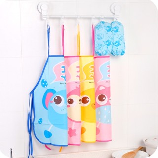 ผ้ากันเปื้อนเด็ก ผ้ากันเปื้อนพลาสติกบางลายการ์ตูน waterproof baby apron ผ้ากันเปื้อนเด็ก ผ้ากันเปื้อนลายการ์ตูน-P01219