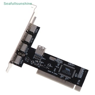 Seaf&gt; อะแดปเตอร์การ์ดควบคุม PCI USB 2.0 4 พอร์ต 480Mbps ความเร็วสูง