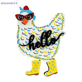 Aosuoas สติกเกอร์แม่เหล็กติดตู้เย็น ลายสัตว์ ไก่ สําหรับบ้านฟาร์ม
