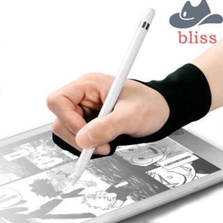 Bliss ถุงมือวาดภาพ แท็บเล็ต ป้องกันการสัมผัส 3 ขนาด อุปกรณ์ศิลปะ ป้องกันรอยขีดข่วน สีดํา สีฟ้า สีเทา สีชมพู ถุงมือวาดภาพ