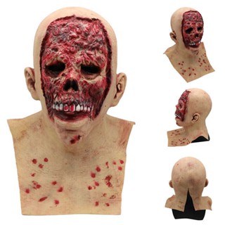 Halloween Creepy Scary Latex Mask Melting Face Zombie Horror Costume Party Props