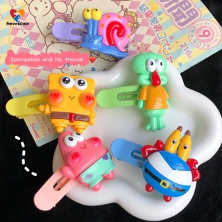 2023 Spongebobed Squarepants Acrylic Hairpins Cartoon Patrick Star Anime Girls Barrettes Kawaii Hair Accessories Kids Birthday Gifts