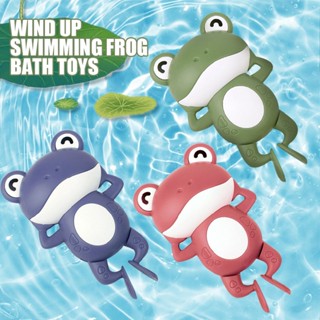 New Swimming Pool Bath Water Toy Cartoon Frog Shower Game Wind-up Clockwork Toy