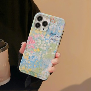 เคสโทรศัพท์มือถือ ป้องกันเต็มเครื่อง ลายดอกไม้ สวน สําหรับ Apple iPhone 11 12 13 14 Pro Max