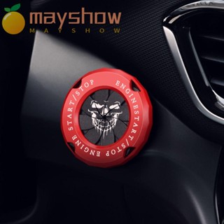 Mayshow Onekey Start Stop ฝาครอบปุ่มกดสวิทช์หมุนได้ สําหรับตกแต่งภายในรถจักรยานยนต์