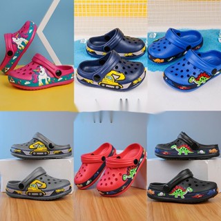 Crocs รองเท้าแตะ EVA ลายไดโนเสาร์ ยูนิคอร์นน่ารัก หลากสีสัน สําหรับเด็กทุกเพศ