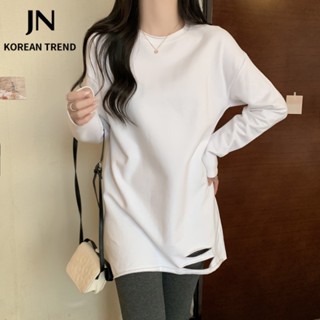 JN Studio   เสื้อยืด ครอป เสื้อยืดผู้หญิง สไตล์เกาหลี  Korean Style Comfortable Stylish fashion A99J0UC 36Z230909