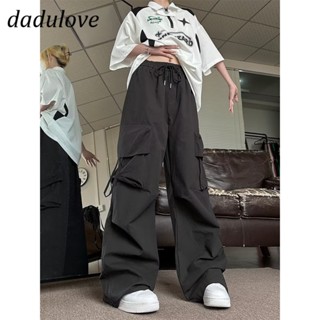 DaDulove💕 New American Ins High Street Multi-pocket Casual Pants Niche High Waist Wide Leg Pants Trousers