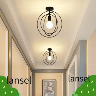 Lansel โคมไฟเพดาน LED สีดํา สีทอง สําหรับห้องนั่งเล่น