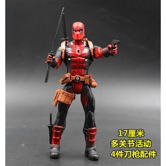 โมเดลตุ๊กตาฟิกเกอร์ Avengers Deadpool Iron Man Spider-Man Hulk ขนาด 23.3 ซม. ข้อต่อขยับได้ ของเล่นสําหรับเด็ก