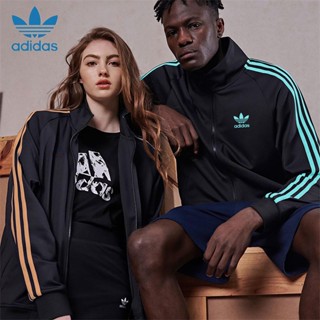 Adidas ของแท้ 100% เสื้อแจ็กเก็ต กันลม มีซิป สําหรับผู้หญิง และผู้ชาย