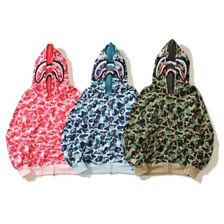 Abathingape - Chaopai เสื้อกันหนาว ลายหัวฉลาม และหมวกคู่ อเนกประสงค์ สําหรับผู้ชาย และผู้หญิง StyleJRTE