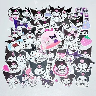 สติ๊กเกอร์ Kuromi คุโรมิ ติดแน่น กันน้ำ ติดกระเป๋าเดินทาง โน้ตบุ้ค (50 ชิ้น) sticker