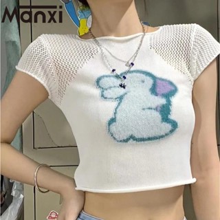 Manxi เสื้อเชิ้ตผู้หญิง เสื้อแฟชั่นผู้หญิง สะดวกสบาย  มีความรู้สึกของการออกแบบ  A91K0KI