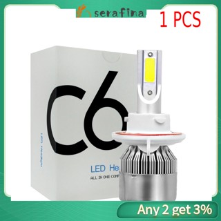 Rf หลอดไฟหน้ารถยนต์ LED C6 6000K พลังงานสูง สีขาว 1 ชิ้น