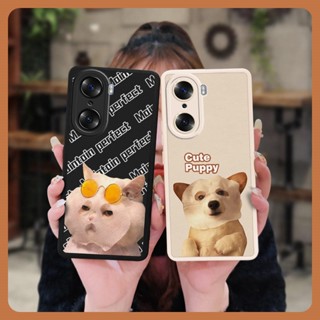 youth Back Cover Phone Case For Huawei Honor60 leather soft shell personality funny Phone lens protection cute couple Cartoon