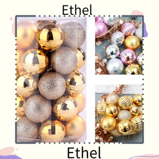 Ethel1 ลูกบอลพลาสติก ขนาดเล็ก 4 ซม. สําหรับแขวนตกแต่งคริสต์มาส 34 ชิ้น