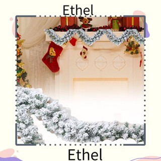 Ethel1 พวงมาลัยต้นคริสต์มาส ประดับบันได เตาผิง หวายซีดาร์ สําหรับตกแต่งต้นคริสต์มาส