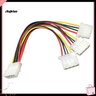 [Sy] สายเคเบิลอะแดปเตอร์ต่อขยาย 20 ซม. Big 4-pin 1-to-3 Male to Female IDE Molex สําหรับคอมพิวเตอร์ PC