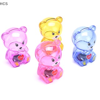 Hcs กระปุกออมสิน ลายการ์ตูนหมี สีโปร่งใส สําหรับเด็กนักเรียน