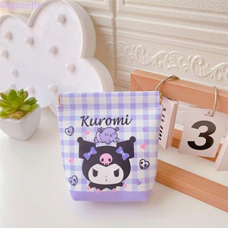 Quentin กระเป๋าเครื่องสําอาง หนัง Pu ปิดในตัว สะดวก ขนาดเล็ก ลาย Cinnamoroll ลิปสติก