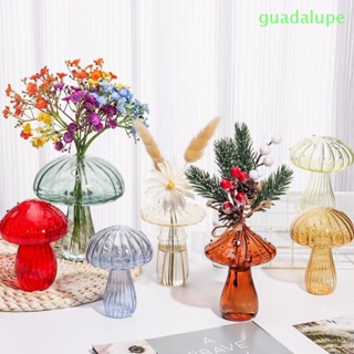 Guadalupe ขวดดอกไม้น่ารัก สร้างสรรค์ ใส ห้องนั่งเล่น สําหรับตกแต่งบ้าน รูปเห็ด เครื่องประดับเดสก์ทอป