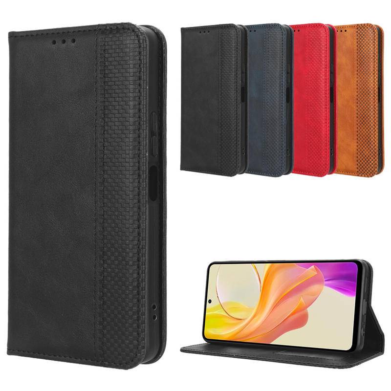 Vivo Y27 5G Y02 Y02S Y22 Y35 Y36 Y77 Y78 4G VivoY27 Flip PU Leather Wallet Card Slot Stand Holder Ph