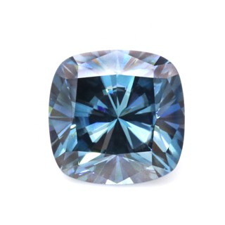 1ct- 5CT Cushion Cut Sapphire Blue Moissanite Diamond คุชชั่นตัดไพลิน เพชรโมอิส สีฟ้า