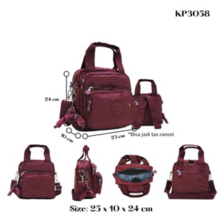 Tas 3in1 Kp3058 ใหม่ กระเป๋าผ้าไนล่อน กันน้ํา อเนกประสงค์