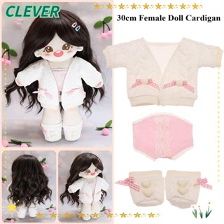 Clever เสื้อคาร์ดิแกน ผ้าฝ้าย แฮนด์เมด 30 ซม. 1/6 BJD 30 ซม. สําหรับตุ๊กตา