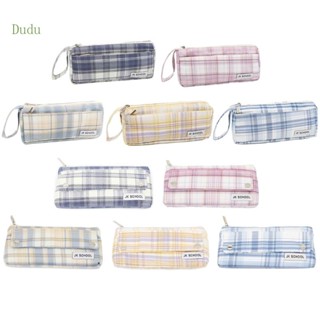Dudu กระเป๋าดินสอ ปากกา ผ้าแคนวาส 2 ชั้น 8 5x3 5 ช่อง แบบพกพา สําหรับเด็ก