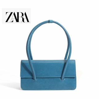 Zara Niche กระเป๋าสะพายไหล่ลําลอง หนังแว็กซ์น้ํามัน แบบพกพา แฟชั่นสําหรับสตรี