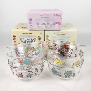 Sanrio Kitty Melody Twin Star Sumikko Gurashi 600ml Microwave Glass Bowl 230317