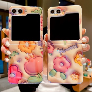 เคสโทรศัพท์มือถือแบบนิ่ม กันกระแทก ลายการ์ตูนดอกทิวลิป แฟชั่น สําหรับ Samsung Galaxy Z Flip5 Z Flip 4 5G Z Flip 3