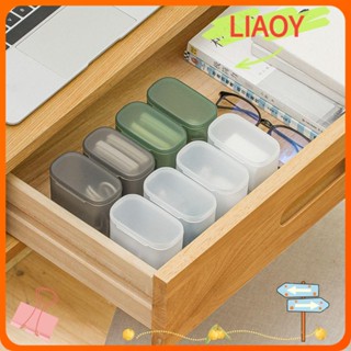 Liaoy 2 ชิ้น กล่องเก็บสายเคเบิล แบบพกพา เดินทาง ลิปสติก ที่วางหูฟัง เครื่องประดับกล่อง